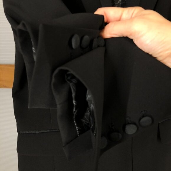 Karl LAGERFELD Black‎ One Button Closure Blazer Sz M - Picture 8 of 13